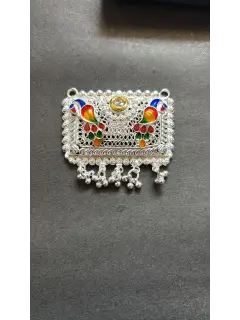 925 Square Pandant with Kundan work 