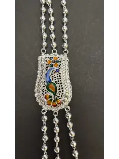 Matar Mala with Peacock And Meena Work