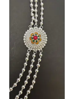 Matar Mala with Red Stone Antique