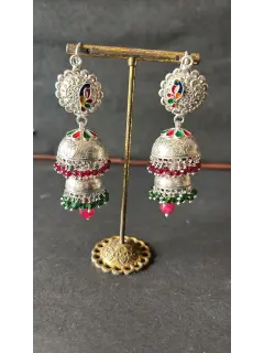 Jhumki in Colourful Beads