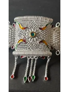 Rajputi Bajuband with Red Green Kundan work