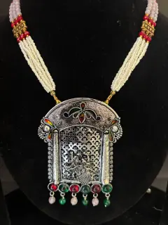 925 Silver Pendant with Blessing of Radha Krishna