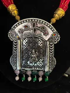 925 Silver Pendant with Lord Lakshmi ji